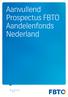 Aanvullend Prospectus FBTO. Aandelenfonds