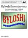 Byloshi Investments. Jaarverslag 2010