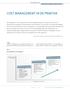 COST MANAGEMENT IN DE PRAKTIJK