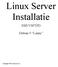Linux Server Installatie