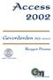 Access 2002. Gevorderden (SQL server) Roger Frans. met cd-rom