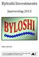 Byloshi Investments. Jaarverslag 2013