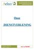 Onze DIENSTVERLENING