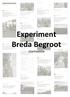 Experiment Breda Begroot. startnotitie