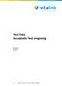 Test Data Acceptatie Test omgeving