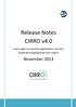 Release Notes CIRRO v4.0. voor Logo s en partnerorganisaties met een ondersteuningsaanbod voor Logo s