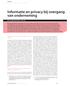 Informatie en privacy bij overgang van onderneming