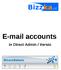 E-mail accounts. in Direct Admin / Versio