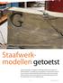 Staafwerk modellen getoetst. Zeven teams van studenten ontwerpen, bouwen en beproeven een versmalde ligger