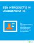 EEN INTRODUCTIE IN LEADGENERATIE.