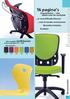 Bureaustoelen. 16 pagina s. Draaistoelen niet alleen voor de werkplek in verschillende kleuren met of zonder armsteunen Bezoekersstoelen Krukken