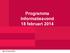 Programma Informatieavond 18 februari 2014