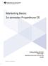 Marketing Basics 1e semester Propedeuse CE