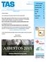 In dit nummer: Asbestos 2015 1 Routebeschrij- 2 Nieuws 4 SC-548 6 FAQ 7. Jong talent 8 Contact 10. Jaargang 3 nr. 3. Asbestos 2015.
