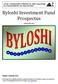 Byloshi Investment Fund Prospectus