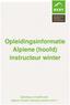 Opleidingsinformatie Alpiene (hoofd) instructeur winter