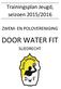 Trainingsplan Jeugd, seizoen 2015/2016 ZWEM- EN POLOVERENIGING DOOR WATER FIT SLIEDRECHT