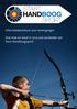 Informatiebrochure voor verenigingen. Doe mee en word in 2013 ook aanbieder van Start Handboogsport!