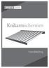 Knikarmschermen. Handleiding