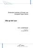 Rotterdam Institute of Private Law Accepted Paper Series. Olie op het vuur. S.D. Lindenbergh. Published in Ars Aequi,2008, 358