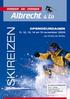 SKIREIZEN. Albrecht & Co. opendeurdagen. Verkoop - ski - verhuur. 11, 12, 13, 14 en 15 november 2009. van 10.00u tot 18.00u