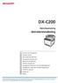 DX-C200. Gebruikershandleiding. Gebruiksaanwijzing