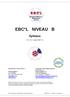 EBC*L NIVEAU B. Syllabus. SYL - B - Version 2007-1b