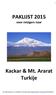 PAKLIJST 2015 voor reizigers naar Kackar & Mt. Ararat Turkije
