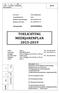TOELICHTING MEERJARENPLAN 2015-2019