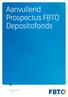 Aanvullend Prospectus FBTO. Depositofonds
