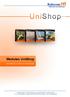 Modules UniShop. Beschikbare modules en uitbreidingen