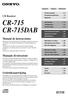 CR-715 CR-715DAB. CD Receiver. Es It Nl. Español Italiano Nederland. Primeros pasos...es-2 Procedure preliminari...it-2 Beginnen...