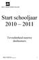 Start schooljaar 2010 2011