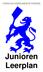 KONINKLIJKE NEDERLANDSCHE ROEIBOND. Junioren Leerplan