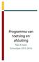 Programma van toetsing en afsluiting