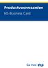 Productvoorwaarden NS-Business Card