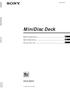 MiniDisc Deck MDS-JE520. Bedienungsanleitung. Gebruiksaanwijzing. Istruzioni per l uso. MiniDisc Deck MDS-JE520 3-862-735-42(1)
