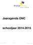 Jaaragenda ONC schooljaar 2014-2015