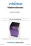 Waterontharder. Service handleiding KVD-613 / KVD-621. Rhima-webshop.nl 1 Rhima-webshop.nl