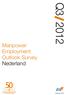 Manpower Q3 2012. Employment Outlook Survey Nederland