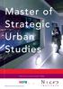 Master of Strategic Urban Studies