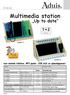 Multimedia station. voor mobiele telefoon, MP3 speler, USB stick en oplaadapparaat.
