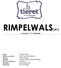 RIMPELWALS(4+) Lesmap 2 de - 3 de kleuterklas. Neville Tranter. Jochen Lange, Patrick Maillard