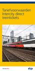 Tariefvoorwaarden Intercity direct treintickets