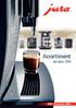 Assortiment oktober 2014. JURA - If you love coffee