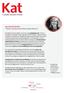 CURRICULUM VITAE. coaching writing consult developing designing. facilitating. KAT CONSULT PROFIEL There is always more than meets the eye
