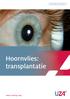 Hoornvlies: transplantatie. Informatiebrochure patiënten