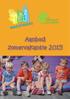 Aanbod Zomervakantie 2015