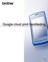 Google cloud print handleiding