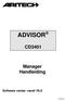 ADVISOR CD3401. Manager Handleiding. Software versie: vanaf V6.0 142705999-1